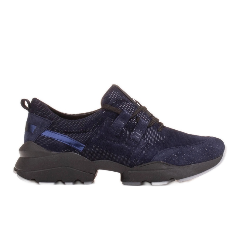 Marco Shoes Adidași sport din piele naturală de înaltă calitate albastru