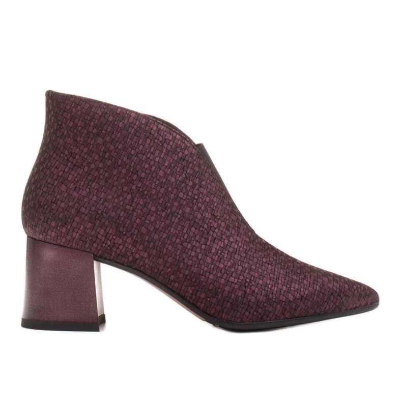 Marco Shoes Cizme subțiri de culoare burgundă, piele 1779B, cu cauciuc în partea superioară roșu multicolor