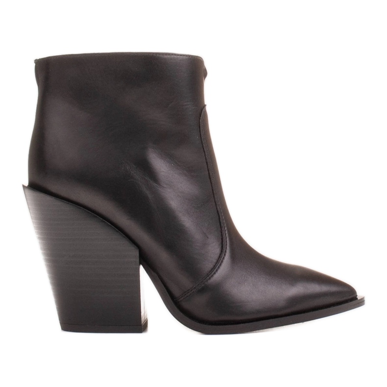 Marco Shoes Cizme de cowboy pentru femei din piele naturală negru