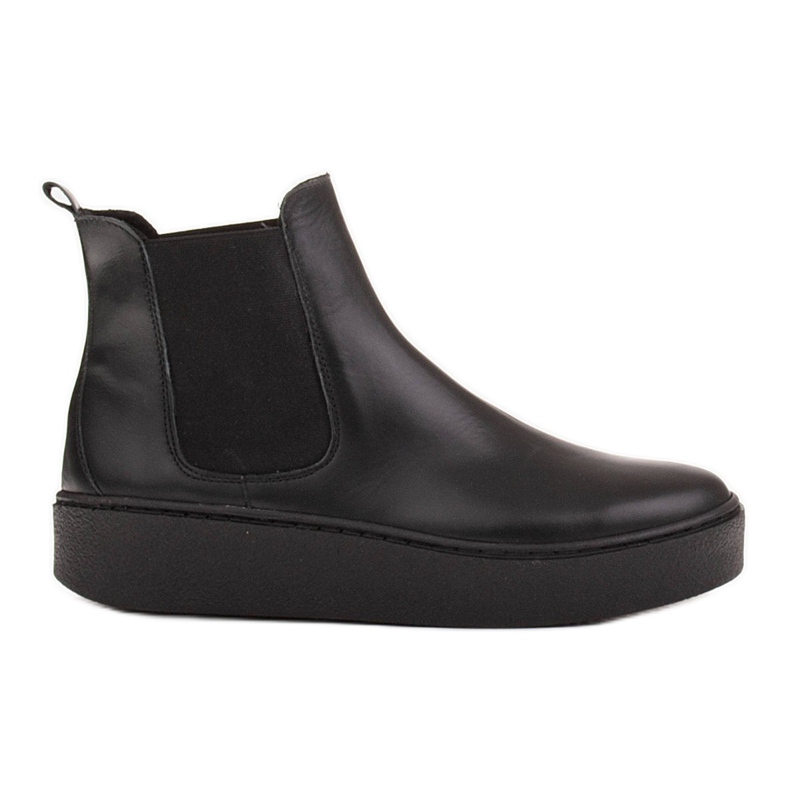 Marco Shoes Cizme joase din piele naturală moale negru