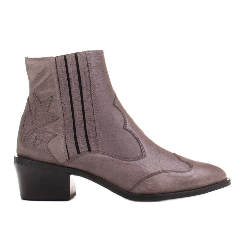 Marco Shoes Cizme de cowboy retro gri, din piele mototolită Marco Shoes Cizme de cowboy retro gri, din piele mototolită