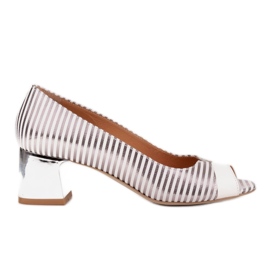 Marco Shoes Pompele cu față deschisă, toc cromat argint
