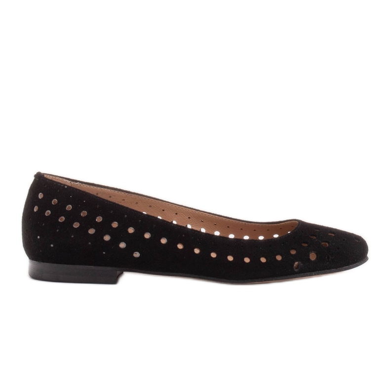 Marco Shoes Balerini de dama cu perforatie pe partea superioara negru Marco Shoes Balerini de dama cu perforatie pe partea superioara negru