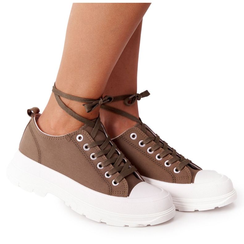 Adidași de damă pe platforma Green Travel Time verde Adidași de damă pe platforma Green Travel Time verde