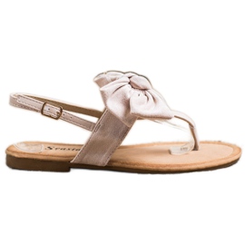 Seastar Sandale elegante cu arc bej Seastar Sandale elegante cu arc bej