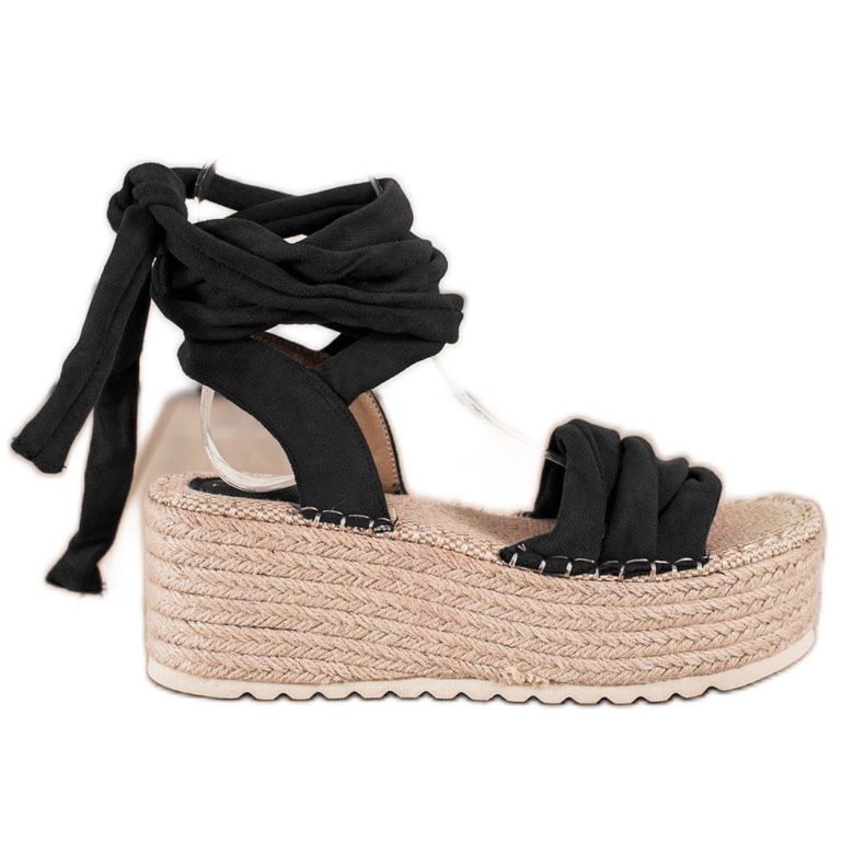 Seastar Sandale legate pe o platformă înaltă negru