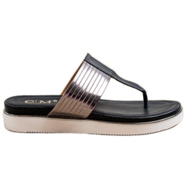 Cm Paris Încălțăminte confortabilă din piele ecologică negru