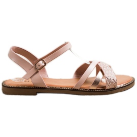 Laura Mode Sandale casual roz