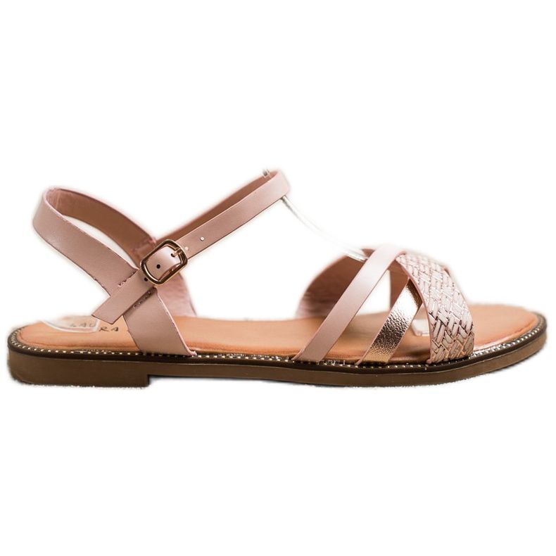 Laura Mode Sandale casual roz