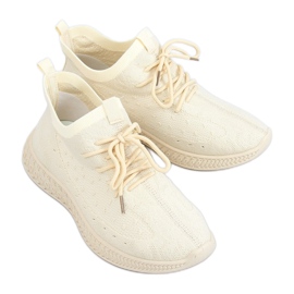 Pantofi sport șosete PC01 LT.BEIGE bej Pantofi sport șosete PC01 LT.BEIGE bej