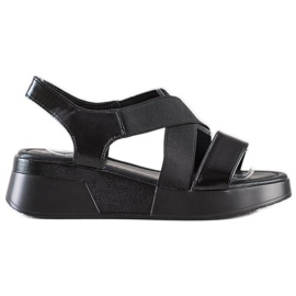 Weide Sandale confortabile cu alunecare negru Weide Sandale confortabile cu alunecare negru