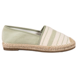 Ideal Shoes Espadrile cu model verde Ideal Shoes Espadrile cu model verde