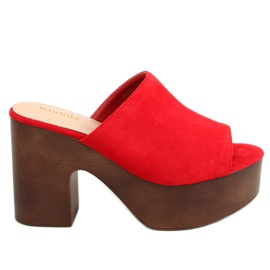 Flip-flops Saboți roșii F8202 Roșu