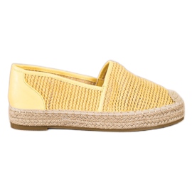 Coura Espadrile împletite galben Coura Espadrile împletite galben