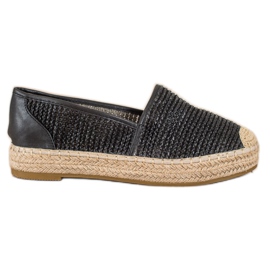 Coura Espadrile împletite negru Coura Espadrile împletite negru