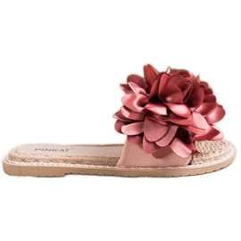 SHELOVET Papuci Roz Cu Floare SHELOVET Papuci Roz Cu Floare