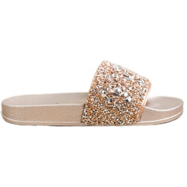 SHELOVET Papuci Cu Ornamente de aur