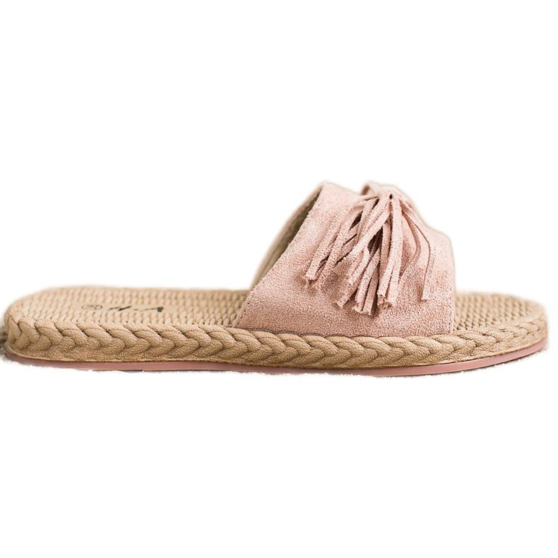 SHELOVET Papuci Cu Franjuri roz