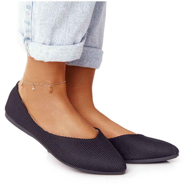 Delicate Ballerina In Spitz Vinceza 2187 Black negru