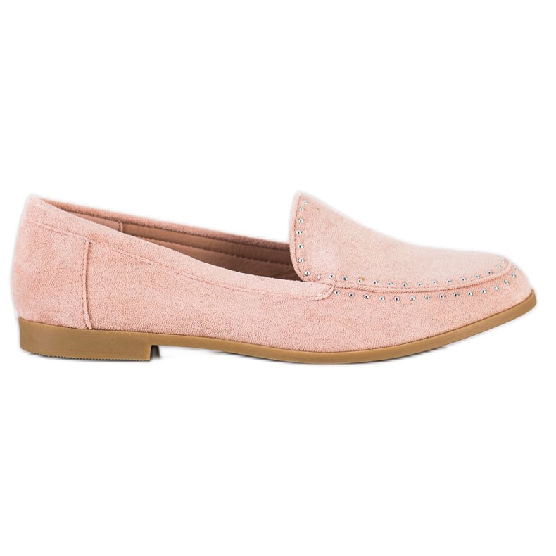 Coura Lordii clasici din piele de căprioară roz