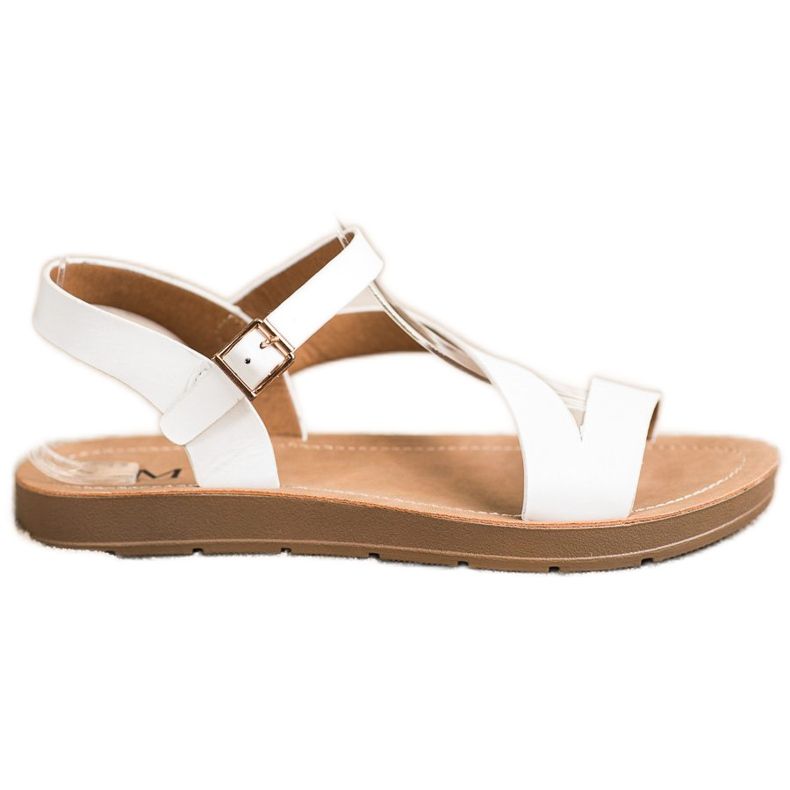 Cm Paris Sandale casual cu piele ecologică alb