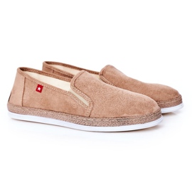 Espadrile din piele întoarsă pentru bărbați Big Star HH176003 Bej
