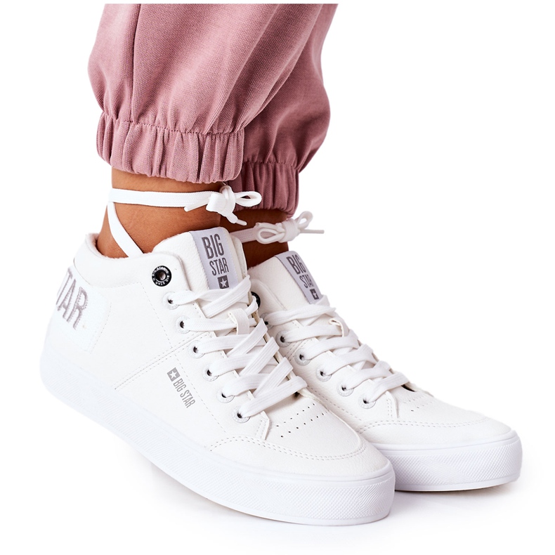 Adidași pentru femei Big Star Warm White EE274352 alb