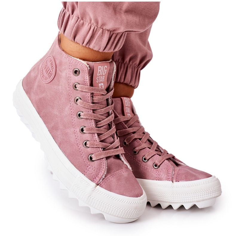 Adidași pentru femei Big Star High Warm Pink EE274113 roz