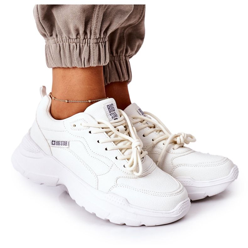 Încălțăminte sport pentru femei Big Star White EE274460 alb