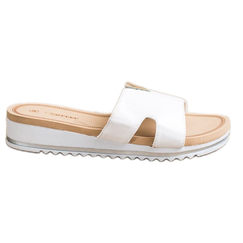 Groto Gogo Papuci confortabili clasici alb