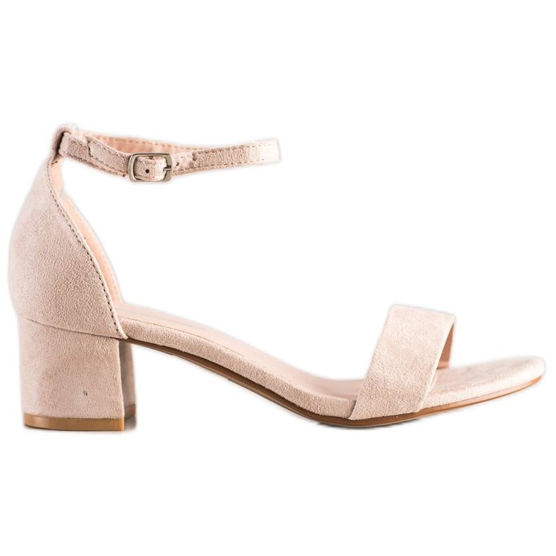 SHELOVET Sandale pe o bară joasă bej