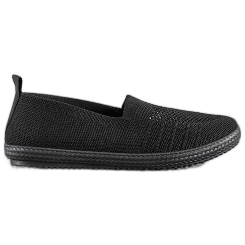 SHELOVET Slipons ajurati negru