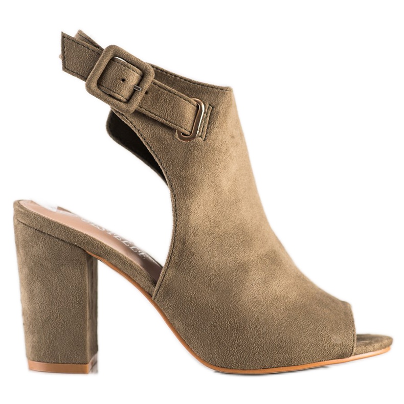 Bestelle Sandale închise cu cataramă verde