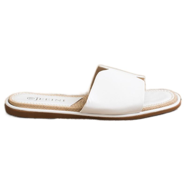 SHELOVET Papuci eleganți din piele ecologică alb