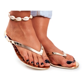 Lu Boo Flip-flops Metallic Gold Eltoro Ii gat. de aur Lu Boo Flip-flops Metallic Gold Eltoro Ii gat. de aur