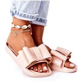 Flip-flops din cauciuc aprilie bej cu arc