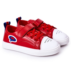 Apawwa Adidași roșii cu velcro pentru copii roșu Apawwa Adidași roșii cu velcro pentru copii roșu
