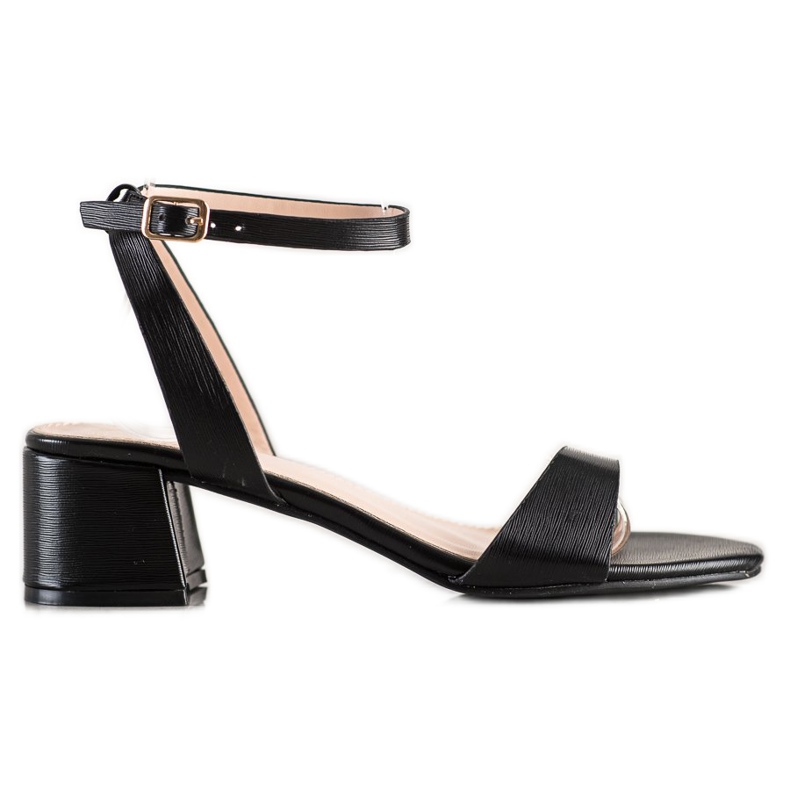 SHELOVET Sandale negre elegante negru