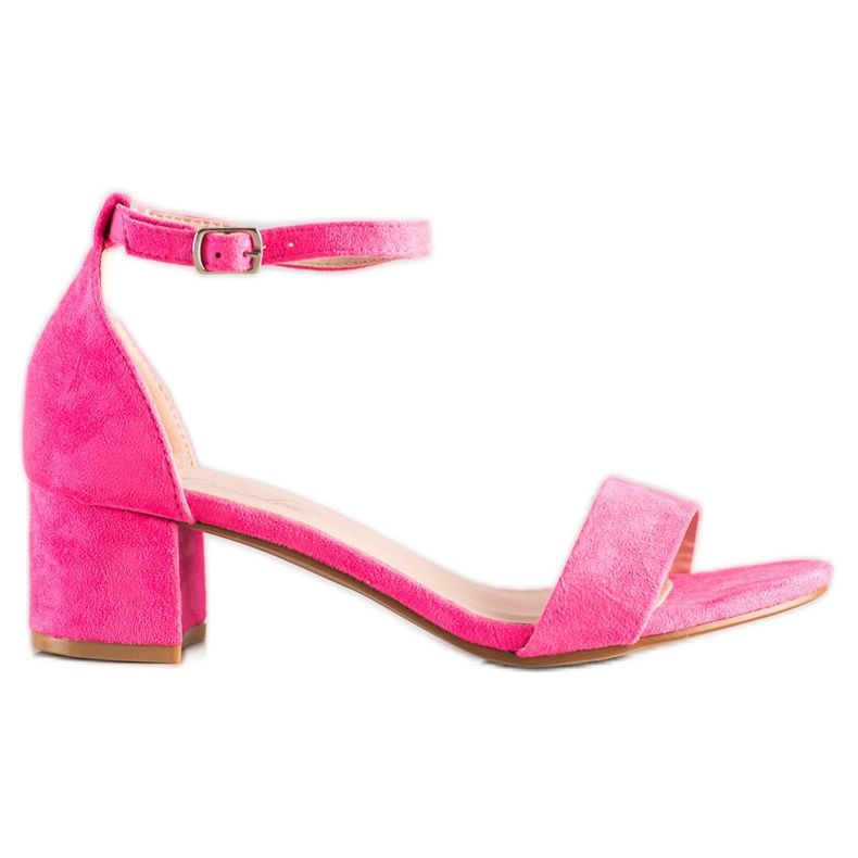 SHELOVET Sandale pe o bară joasă roz