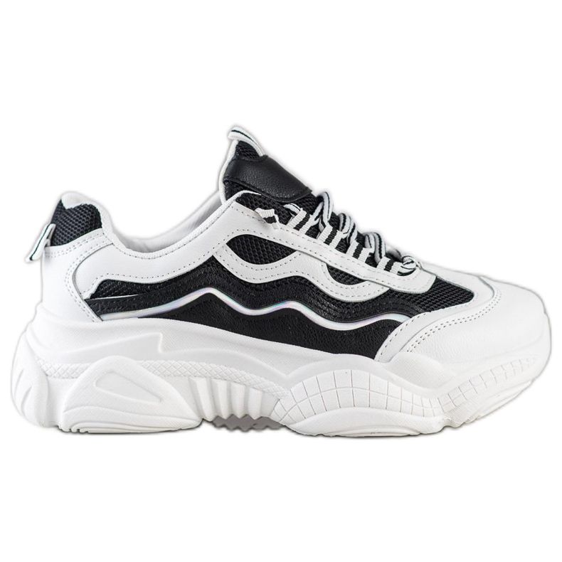 SHELOVET Adidași negri și albi negru