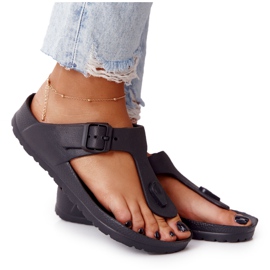 NEWS Flip-flops de cauciuc pentru femei Black Alma negru NEWS Flip-flops de cauciuc pentru femei Black Alma negru
