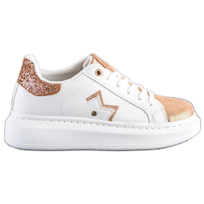 SHELOVET Adidași eleganți pe platformă alb