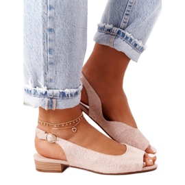 Sandale cu toc înalt din piele de căprioară Sergio Leone SK807 Roz de aur Sandale cu toc înalt din piele de căprioară Sergio Leone SK807 Roz de aur