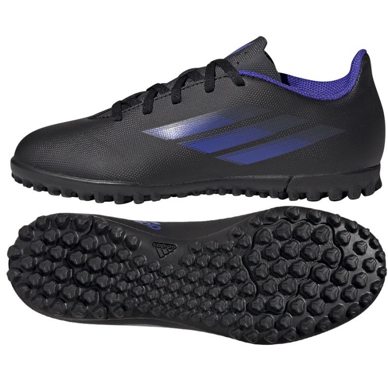 Ghete de fotbal Adidas X Speedflow.4 Tf Jr FY3326 negru negru Ghete de fotbal Adidas X Speedflow.4 Tf Jr FY3326 negru negru
