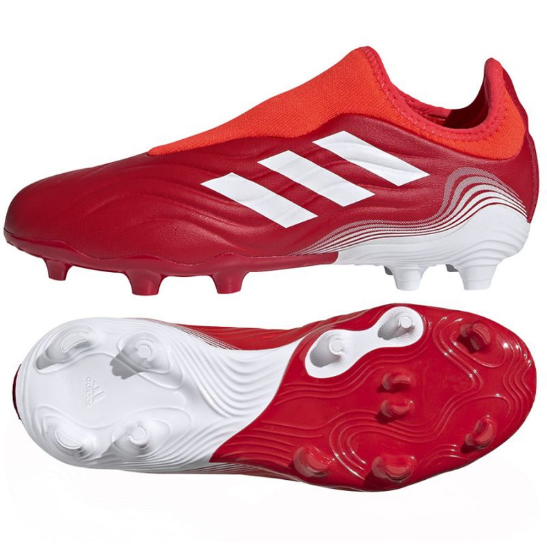 Ghete de fotbal Adidas Copa Sense.3 Ll Fg Jr FY6156 roșu portocale si rosii