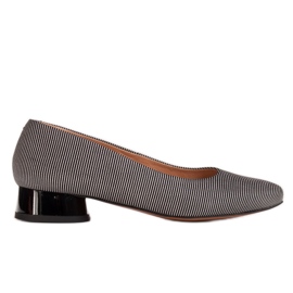 Marco Shoes Balerini cu dungi din piele de cereale negru Marco Shoes Balerini cu dungi din piele de cereale negru