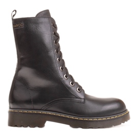 Marco Shoes Cizme înalte, cizme legate pe o talpă translucidă negru