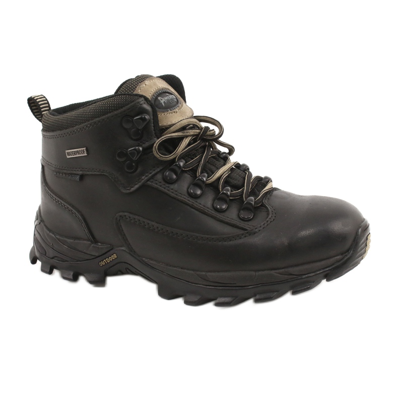 American Club Pantofi trekking iarna piele neagra TF201303005 bej negru