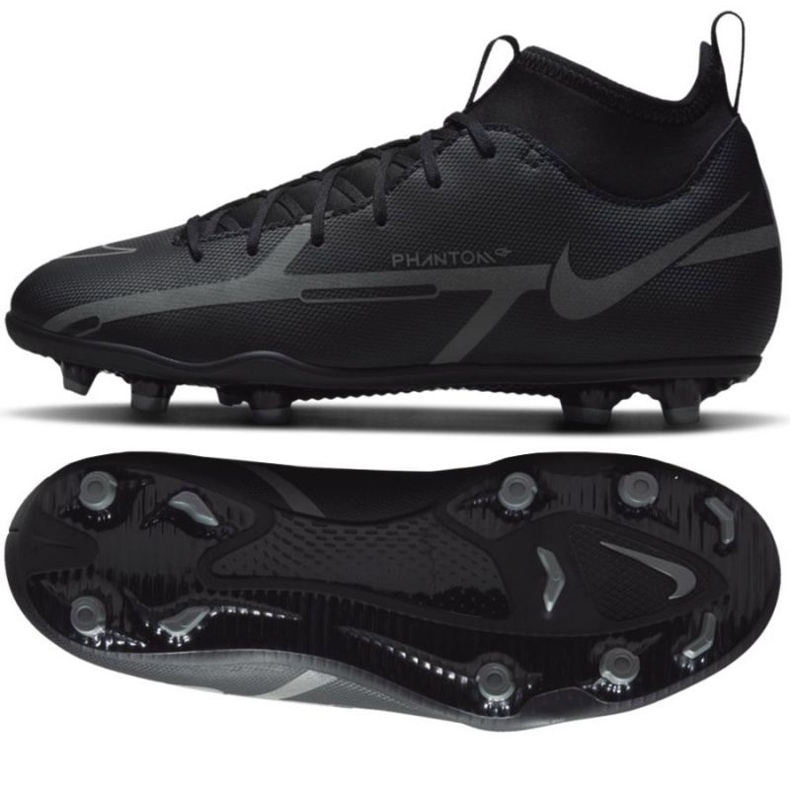Pantofi de fotbal Nike Phantom GT2 Club Dynamic Fit FG / MG Jr DC0822 004 negru negru