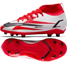 Pantofi de fotbal Nike Mercurial Superfly 8 Club CR7 Mg Jr DB0926 600 multicolor alb